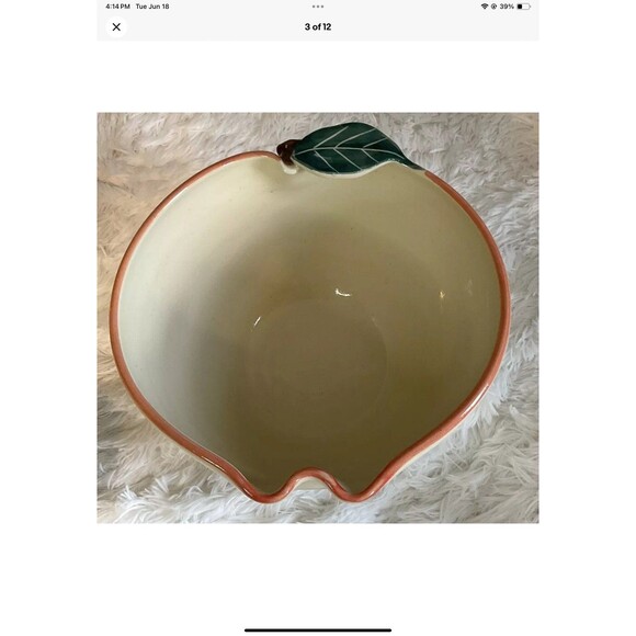Seagrove Pottery North Carolina Kovack Pottery MK Apple Nesting Bowls VTG 1995 - Picture 3 of 12